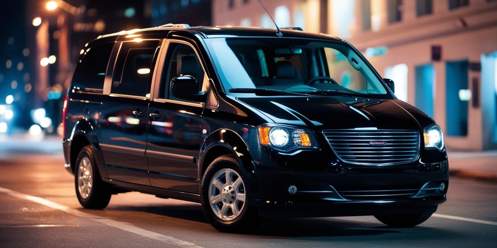A senior-friendly transportation van with a wheelchair ramp